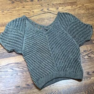 Silver Crochet Sweater